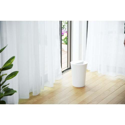 Shinki Gosei Tombow Unido Kakus Trash Can, Hides Trash, 7.3 Liters, White, 22cm Wide x 22cm Deep x 30cm High, with Lid, C-30, Made in Japan
