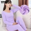 Winter Thermal Underwear Women's Suit Autumn Clothes Long Trousers Bottoming Round Neck Tight-fitting Large Size Stretch Sweater