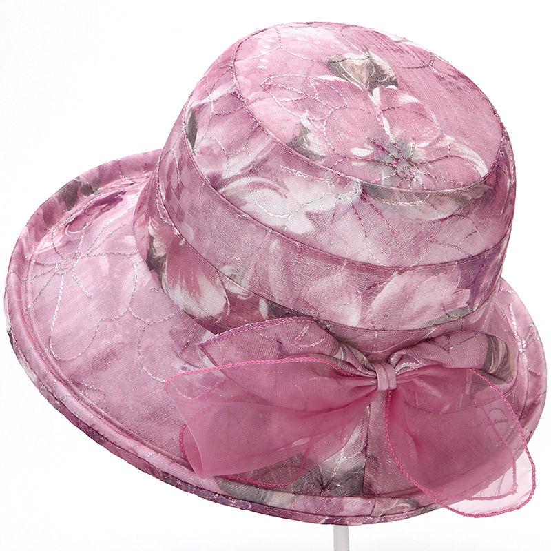 Middle-aged and Elderly Hats, Women's Spring and Summer, Mothers, Big Brim Sunhats, Thin Breathable Basin Hats, Sunscreen Fisherman Hats