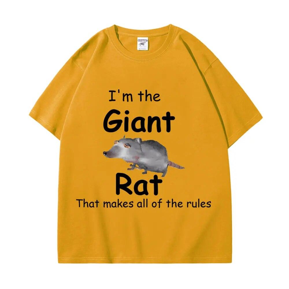 Забавная футболка с принтом «Я гигантская крыса», которая делает все правила, графические футболки с короткими рукавами, унисекс, женская модная футболка в готическом стиле