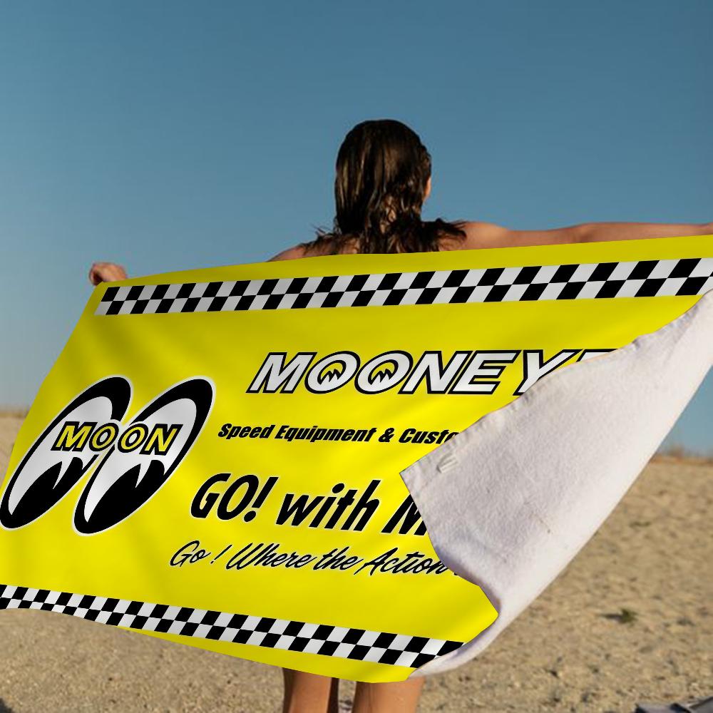 Полотенце с принтом Mooneyes из микрофибры Пляжное полотенце Впитывающее Быстросохнущее Мягкое Полотенце для йоги, плавания, курорта, альпинизма