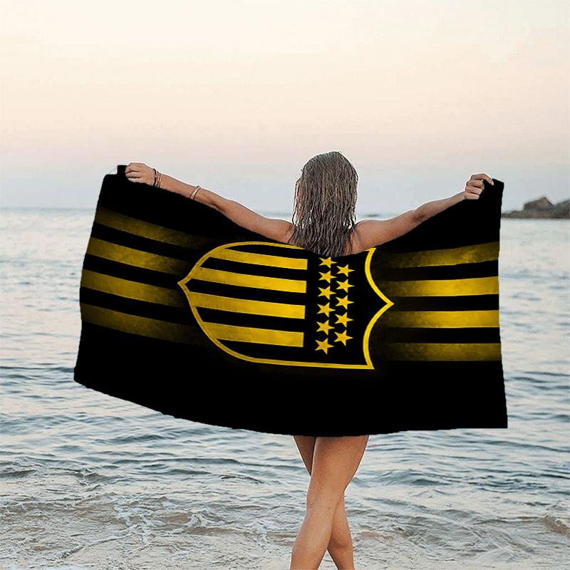 1pc Penarol Beach Towel, Beach and Seaside Swimming Pool Equipment, Fashion Pattern, Rectangular, Travel Essentials