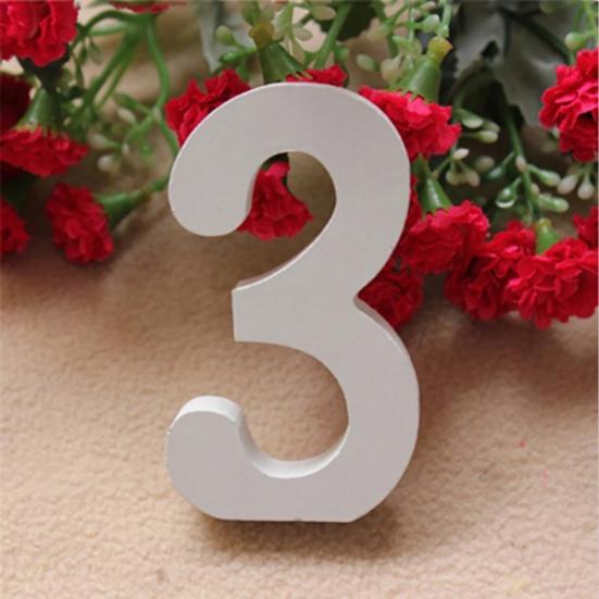 0-9 белые деревянные цифры украшения для свадебной вечеринки отель домашний декор реквизит для фотографий