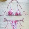 2024 European & American Women's High-End Backless Strappy Print Bikini