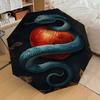 1PC Snake Heart Umbrella-8-Rib Reinforced Portable Folding Travel Suitable for All Seasons Outdoor Daily Use-J387