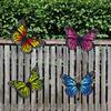 Butterfly Striped Fine Metal Wall Decoration Toy For Garden Home Gift Decor