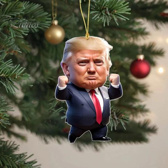 6 шт. Рождественские украшения, мультяшный персонаж, подвеска с шнурком, легко повесить, подвеска на рождественскую елку, зеркало заднего вида, декор