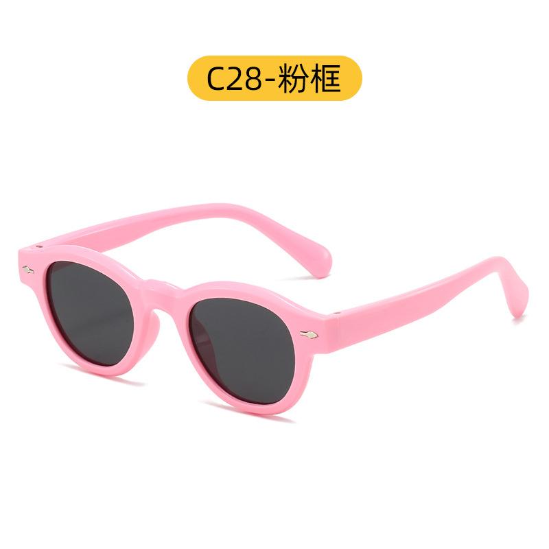 Round trend children's sunglasses European and American fashion party sunglasses silicone environmentally friendly UV