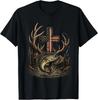 Christian Bass Fish Deer Hunting Faith Cross T-Shirt