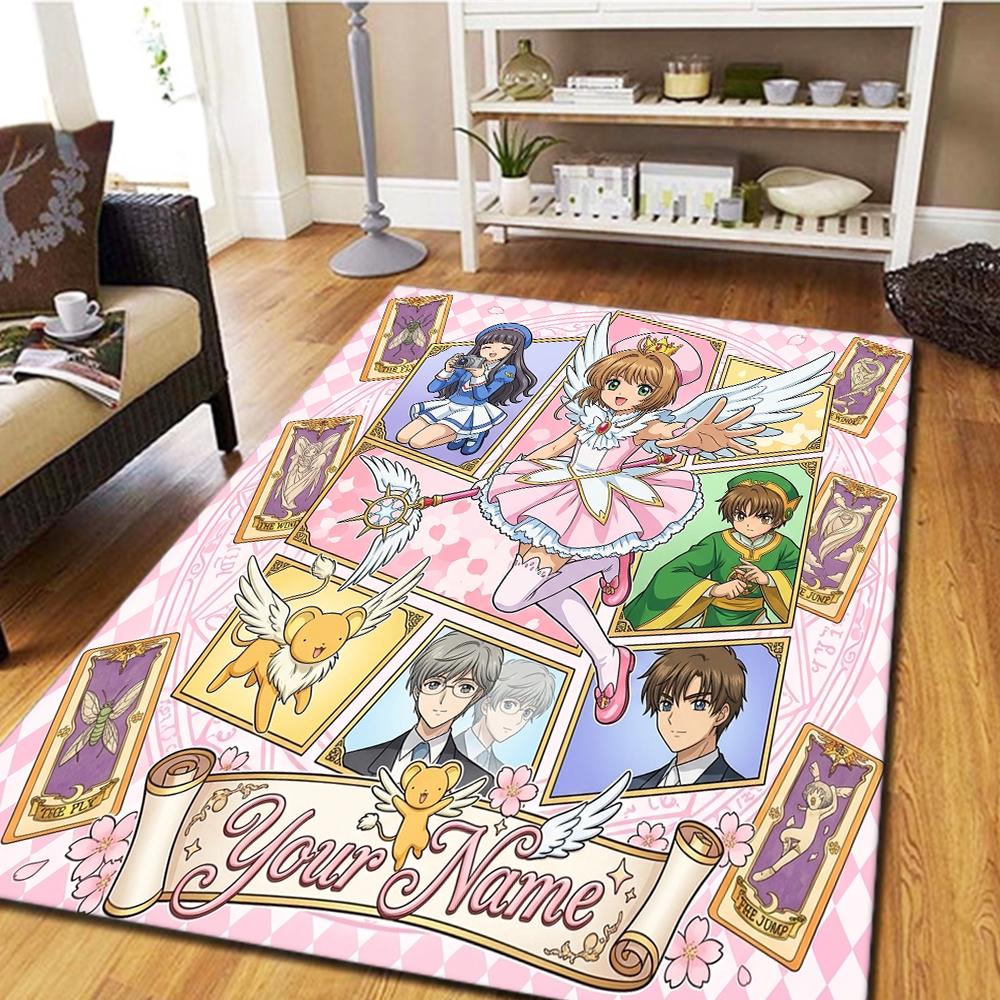 Name Custom Cardcaptor Sakura Carpet for Living Room Bedroom Home Decor Movie Style Play Floor Mat -HE7