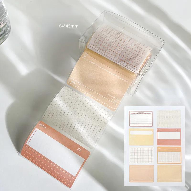 100 листов/коробка, выдвижной рулон, блокнот, креативная простота, клейкая заметка для исследования, сделай сам, декоративная наклейка для скрапбукинга, милая наклейка с этикеткой