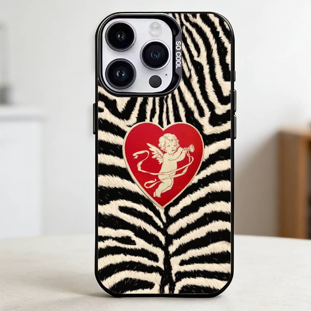 Чехол для телефона с принтом леопарда для серебристого корпуса Для IPhone 17 16 15 14 13 12 11 Pro Max Plus