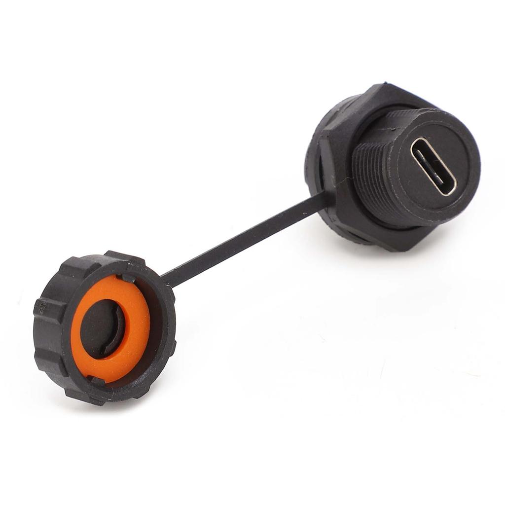 TypeC Socket PCB Panel Mount Thread Install Industrial Waterproof Connector  E10TPCTF1F