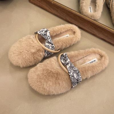 Модные осенне-зимние теплые женские тапочки для дома и улицы, короткие плюшевые шлепанцы на плоской подошве, хлопковая обувь, Pantuflas Mujer Hausschuhe Mules Mujer