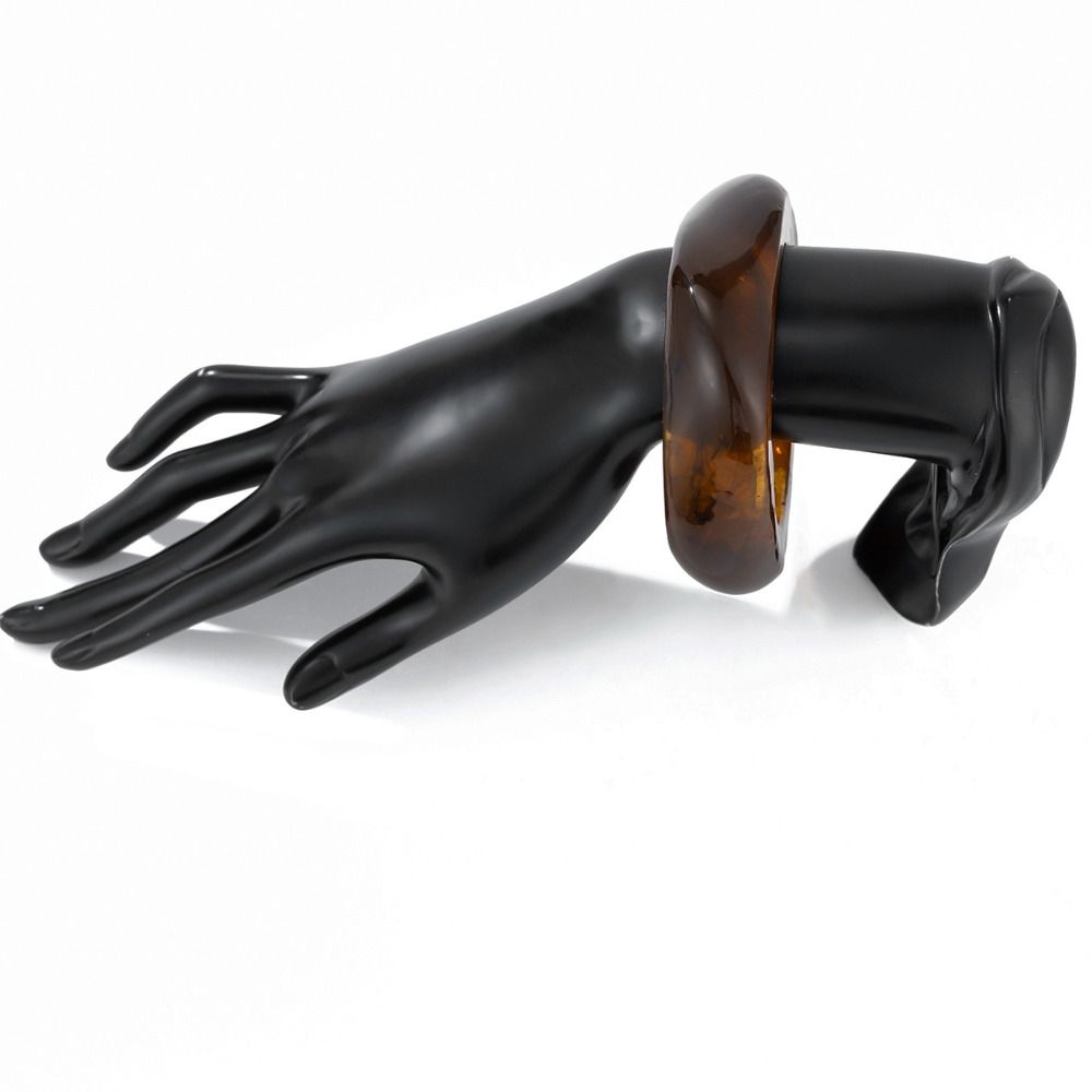 Коричневый браслет в стиле бохо, акриловые массивные браслеты, геометрический браслет с подвесками в стиле INS для женщин и девочек