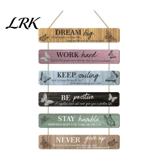 Акцент на стену спальни, Вдохновляющая деревянная подвесная табличка, Летняя доска с позитивной цитатой для детей, Декоративная деревянная табличка, Деревенская табличка на веревке
