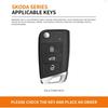 Zinc Alloy Key Case Suitable for Skoda Scala 2016 2017 2018 2019 3 Key Car Key Case Alloy High Grade Leather Key Case Accessory