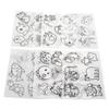 8pcs Hand Painted Heat Shrink Sheets Colorable Shrink Art Paper  DIY Decoration
