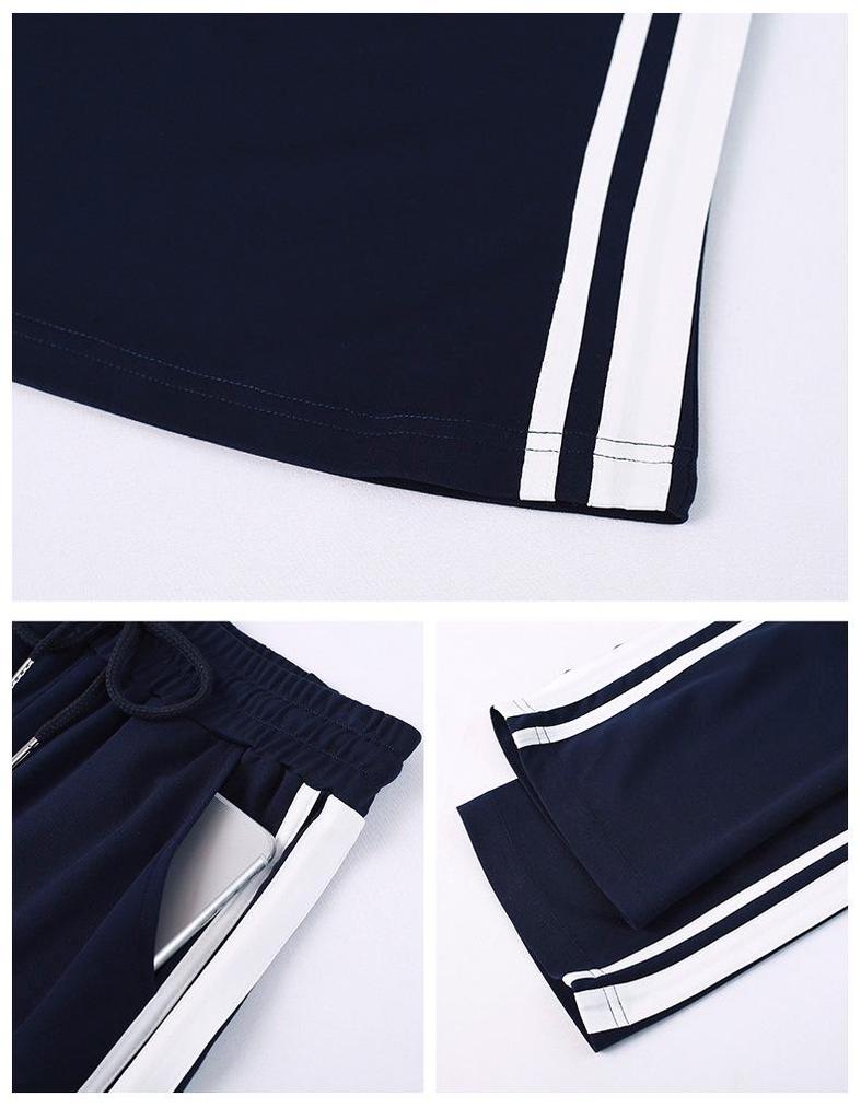 Лето 2025 г. Женский спортивный комплект свободного кроя Ice Silk - Повседневная мода, два предмета с короткими рукавами