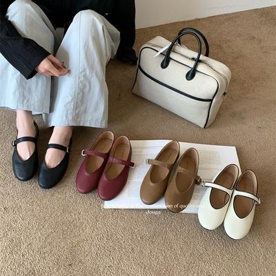 Туфли Мэри Джейн на плоской подошве в стиле ретро, французский поздний вечерний бриз, женская обувь 2025, новая обувь для леди на мягкой подошве
