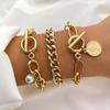 Одинаковый браслет для пары, богемный женский браслет, многослойный костюм с толстой цепочкой, женские аксессуары, ювелирные изделия