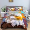 Eagle Duvet Cover Animal Bedding Set Queen King Size For Kids Teens Adults White Black Wildlife 2/3pcs Polyester Quilt Cover