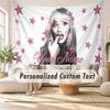Custom Name Wall Hanging Tapestry,Sabrina Carpenter Decorative Backdrop Tapestry For Dorm Home