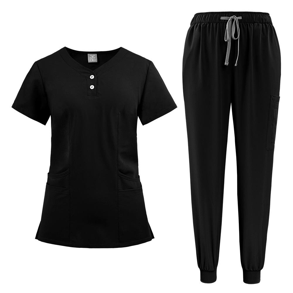 Эластичная пуговица большого размера повседневная рабочая одежда для врачей и медсестер больниц одежда для мытья рук хирургическая одежда комплект униформы