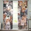 Разноцветные тюлевые занавески с животными, современные прозрачные шторы для кухни, гостиной, спальни, украшения