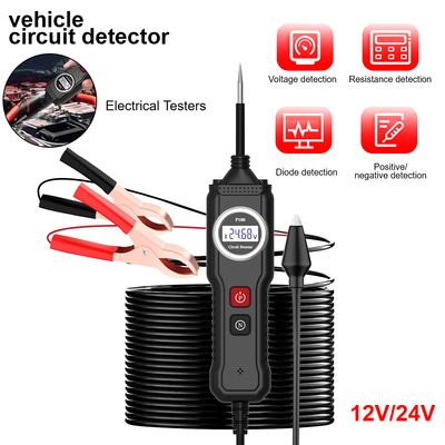 Тестер электрической системы, автомобильный комплект зондов питания, ЖК-дисплей, тестер сопротивления, напряжения, автомобильные аксессуары, тестер электрической цепи автомобиля 5 В-40 В