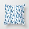 New Blue Geometric Peach Leather Velvet Pillow Case Home Fabric Sofa Pillow Cushion Cover