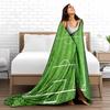 Soccer Field Pattern Area blanket Green blanket for Bedroom or Living Room blanket, suitable for use in the bedroom, living room, on the sofa