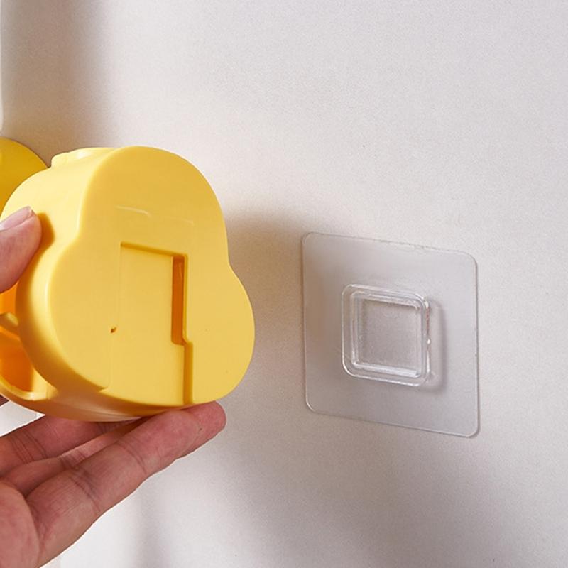 Automatic Press Toothpaste Dispenser Wall Mounted Cute Duck Design Space Saving Bathroom Tool Toothbrush Holder Rack