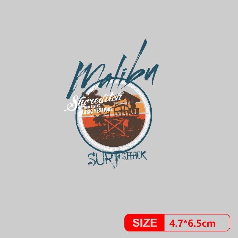 Пейзажные пластыри, термонаклейки для переноски для праздничных пейзажей на Гавайях, пляж, термонаклейки, наклейка с теплопередачей, аппликация