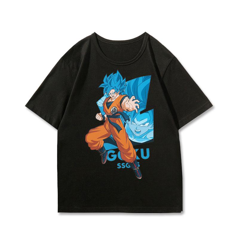 Футболка с коротким рукавом Dragon Ball Joint Мужская и женская Одежда Dragon Ball Super Чистый хлопок Футболка Удобная и повседневная