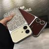 Ретро Чехол с Леопардовым Принтом Для iPhone 17 16 15 14 Pro Max 13 Ударопрочный Большое Окно Камеры Стеклянное Матовое Покрытие Чехол