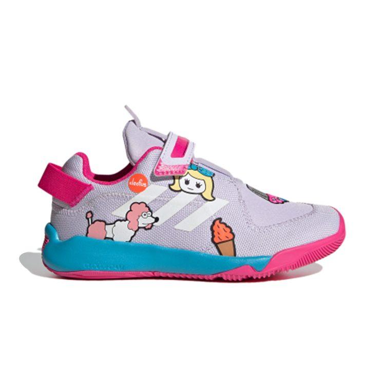 adidas Activeplay Cleofus Дышащие Низкие Детские Беговые Кроссовки Фиолетово-Розовые Для Детей Возрастом 3-7 Лет FX9603
