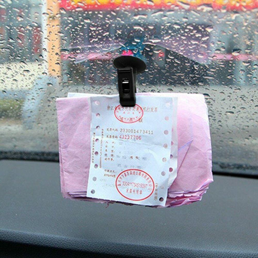 Suction Cup Auto Towel Ticket Fastener Car Window Mount Suction Clip Card Clamp Bill Holder