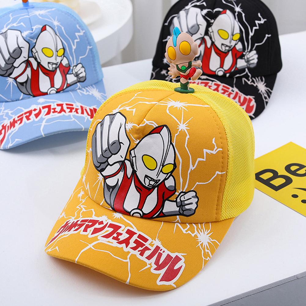 Boys Baseball Cap Cute Cartoon Anime Sunscreen Adjustable Sun Hat For 2-6 Years Old Kids