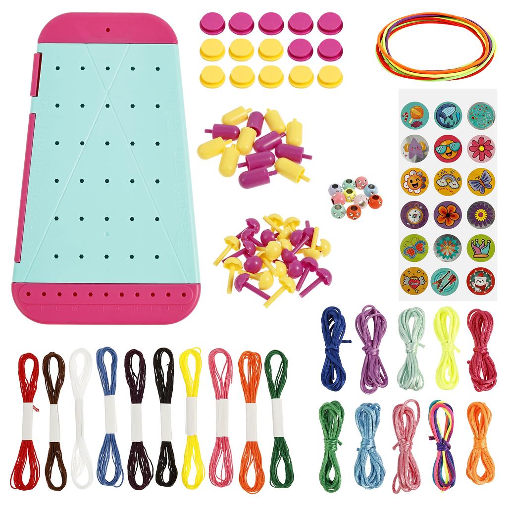 Bracelet Making Kit Funny DIY Kid Friendship Bracelet Jewelry Making Kit Bracelets Crafts Set with Bead for Girl Birthday Gifts