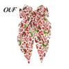 Christmas Party Hair Styling Tools Bows for Women Girls, Snowman Bow Clips, Handmade Red Green Gift Ornaments Bows, Festive Holiday Ribbons with Long