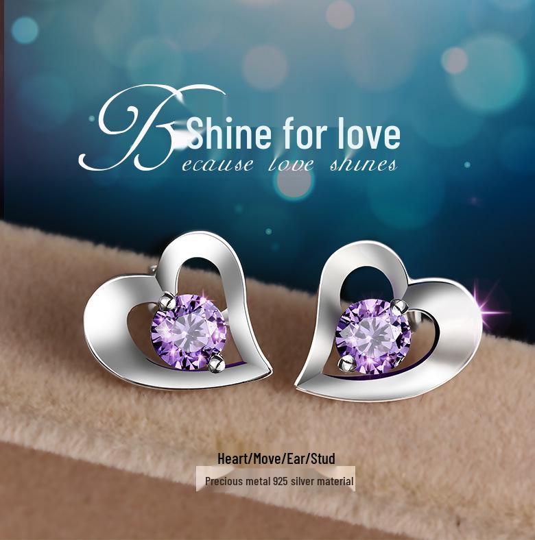 Гипоаллергенные серьги-пусеты с серебряным покрытием для женщин - Подарок в корейском стиле