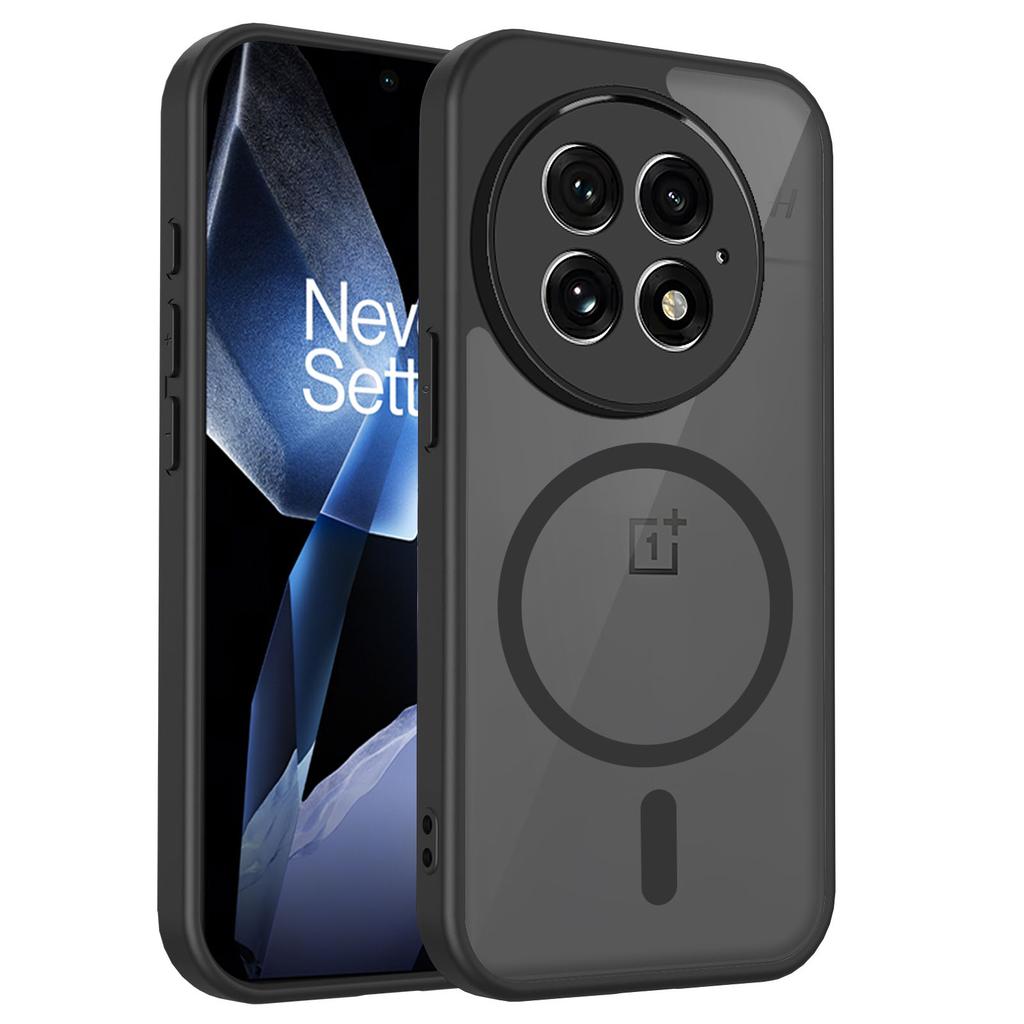 Матовый прозрачный магнитный чехол для телефона Magsafe черный для OnePlus 13 13R 13T 13S Ace 5 Pro Nord CE 5 беспроводная зарядка жесткий чехол