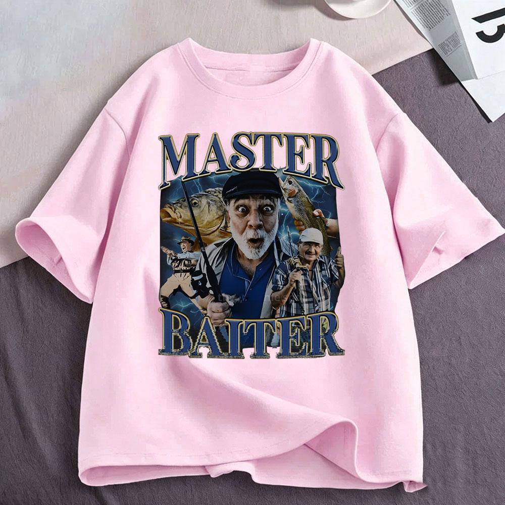 Master Baiter Funny Fishing Meme Graphic T Shirts Unisex Unisex Clothing Cotton Fashion Oversized Short Sleeve Tshirt Streetwear