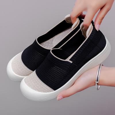 Женская летняя новая универсальная повседневная обувь с мягкой подошвой, не утомляющая ноги, удобная, на одну ногу, с ремешком, ажурная вязка, легкая уличная обувь