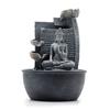 Tabletop Water Feature – 19x19x28cm – Buddha, Lotus Flower Cascading Potsx