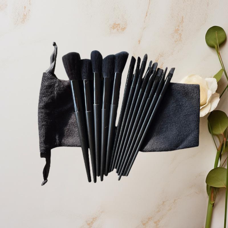 Набор из 13 кистей для макияжа Сезон Зеленый Коричневый Кофейный цвет Мягкий ворс Не линяют Набор кистей Тени для век Рассыпчатая пудра