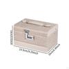 3 Layer Jewelry Box Storage with Lid PU Leather Watches Rings Case
