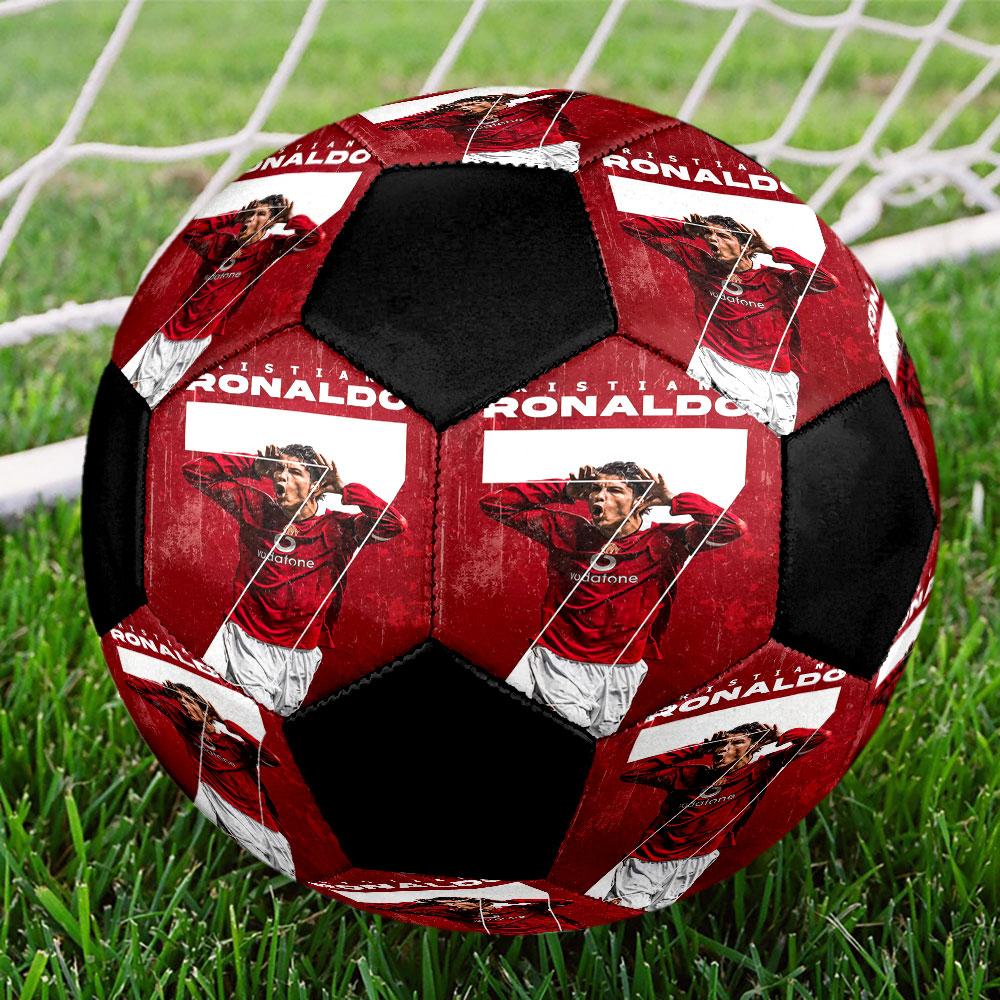 1pc CR7 Soccer Ball Size 5 Indoor Soccer Ball Fashion Colorful Backyard Game - Great For Sports Fans Gift HE17