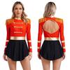 Women's Circus Cosplay Costume Long Sleeve Bodycon Mini Dresses Ringmaster Halloween Carnival Costumes Fancy Dress